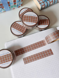 Masking tape - Brown grid