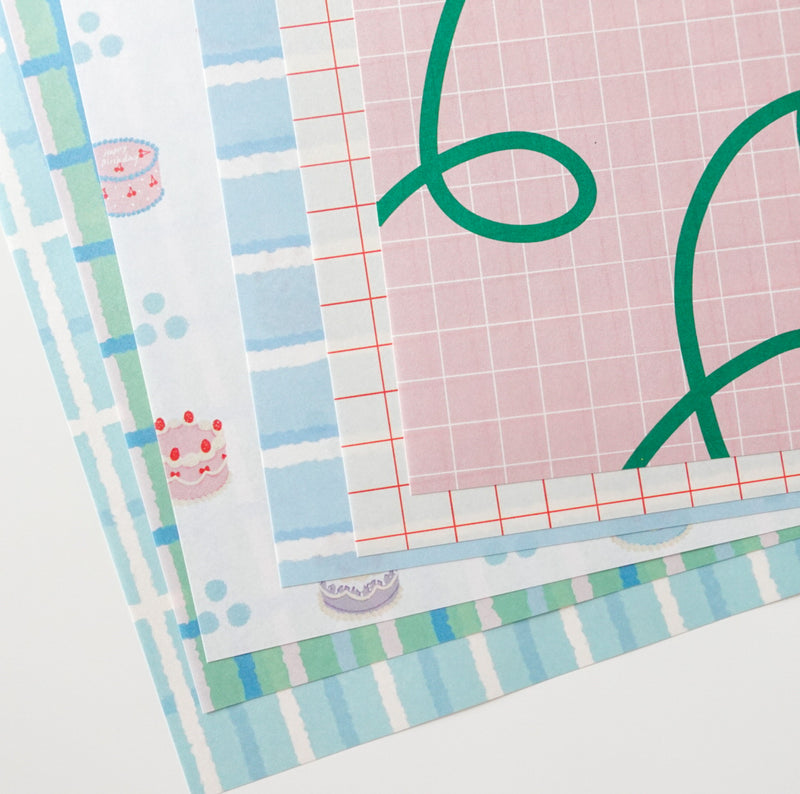 Design Paper - blue rectangle pattern