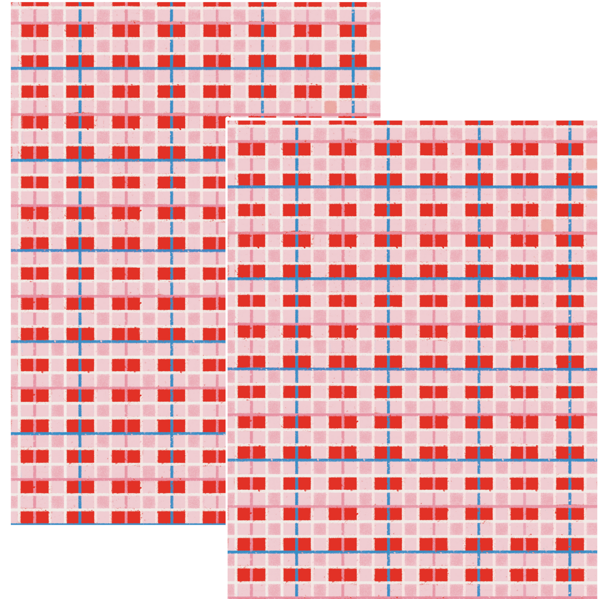 Design Paper - Red check pattern
