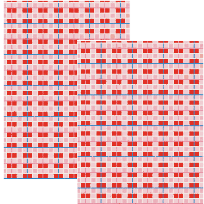 Design Paper - Red check pattern