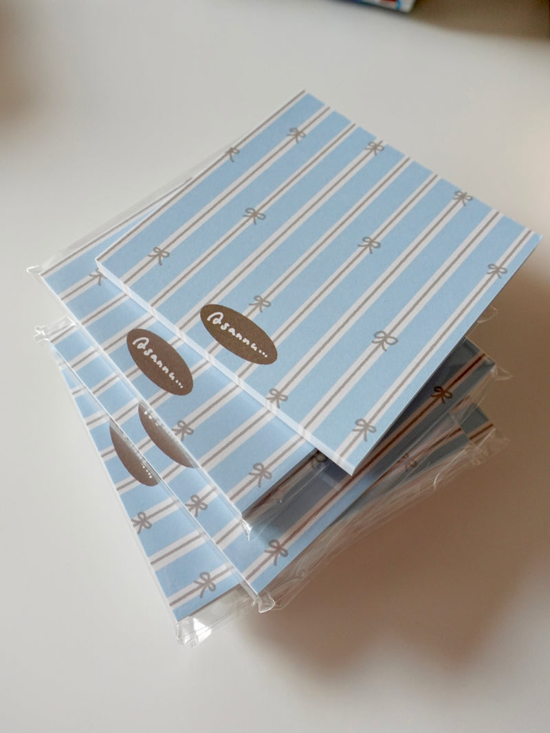 Notepad - light blue stripes – Asannu shop