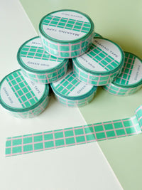Masking tape - Green grid