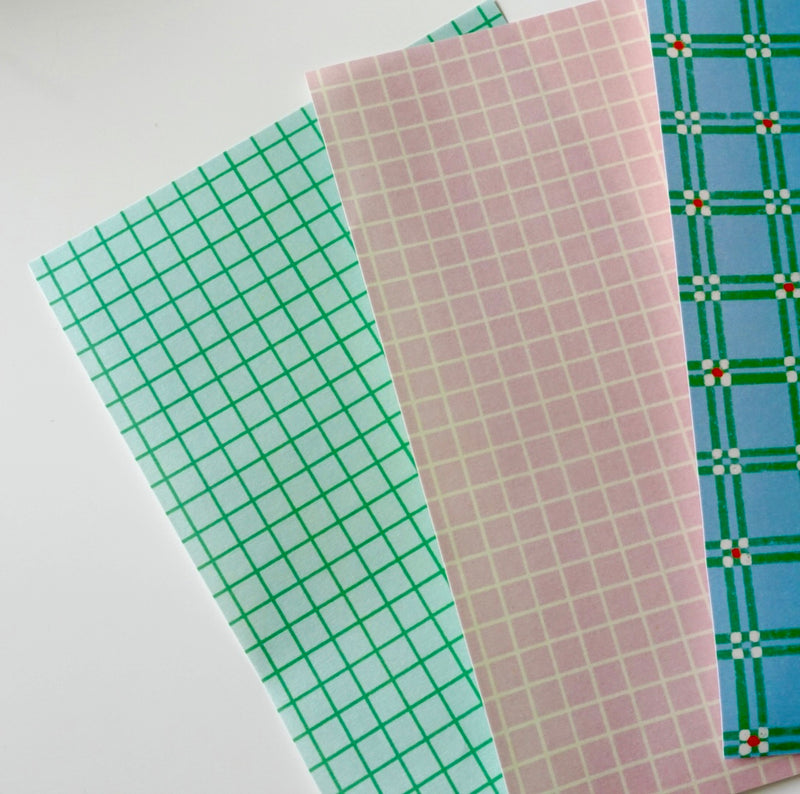 Masking sheet - pink grid