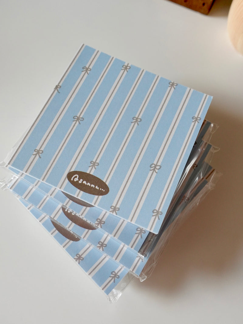 Notepad - light blue stripes – Asannu shop