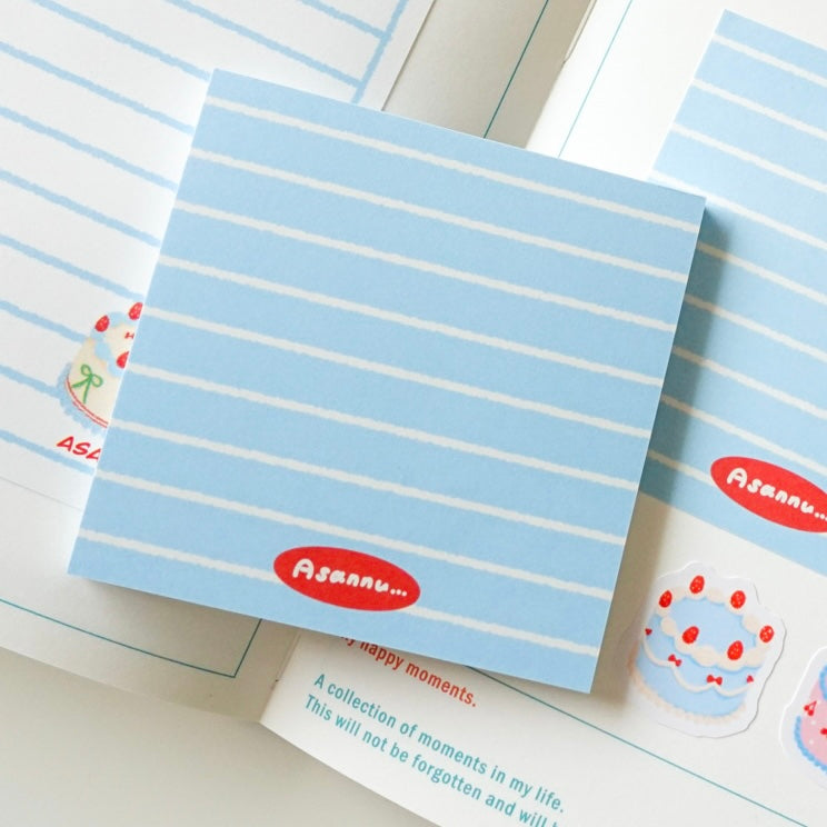 Notepad - blue stripes