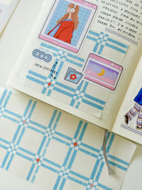 Design Paper - white&blue minsa pattern