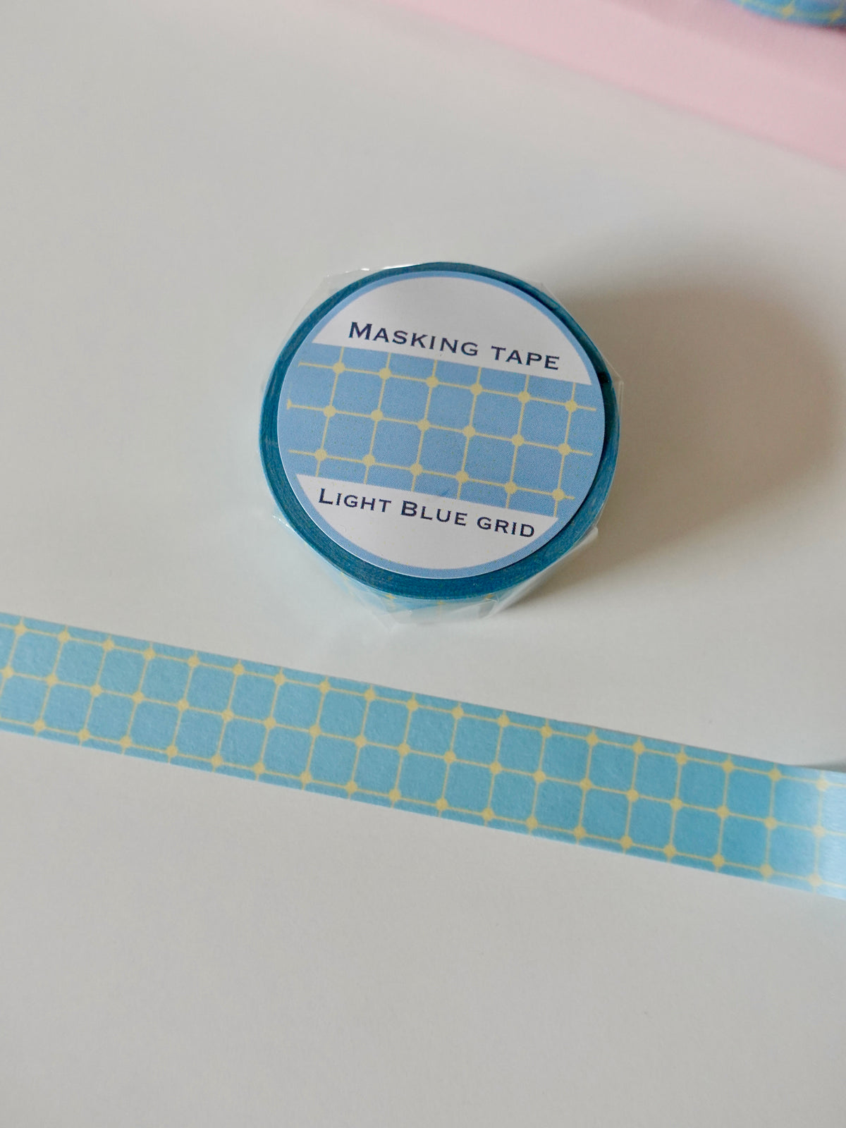 Masking tape - Light blue grid