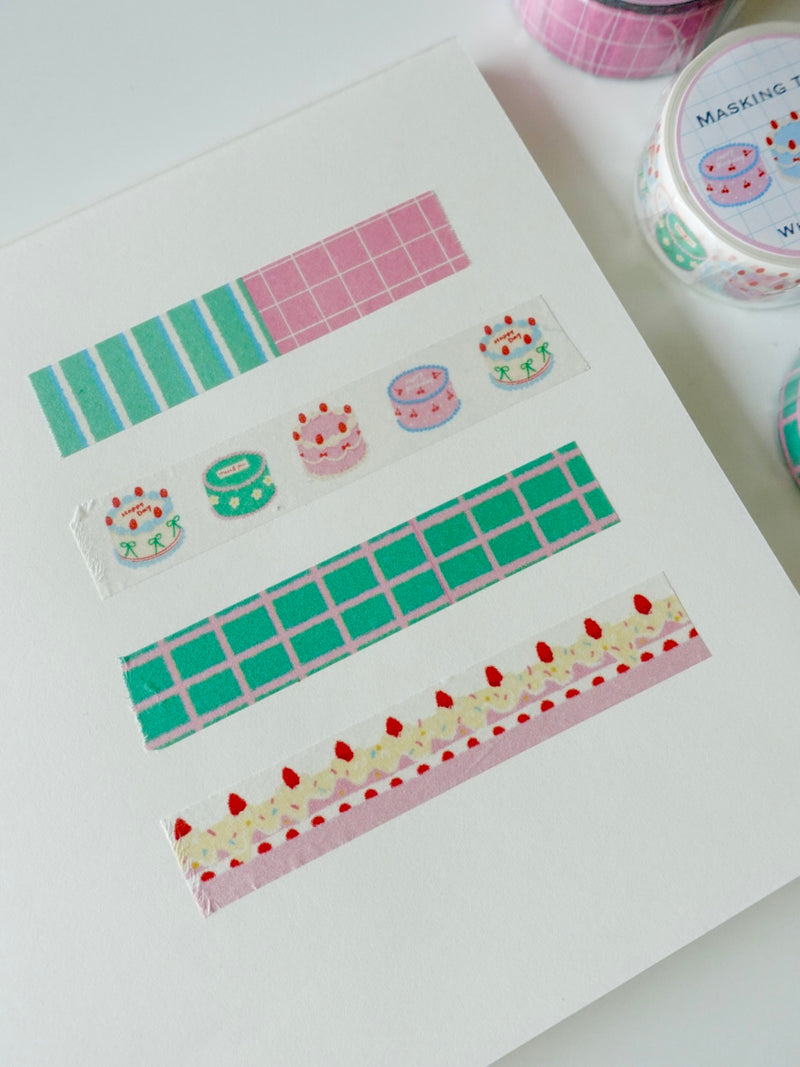 Masking tape - Pink green
