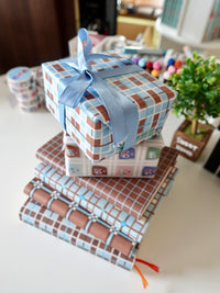 Design Paper - Light blue check pattern