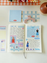Design Paper - white&blue minsa pattern