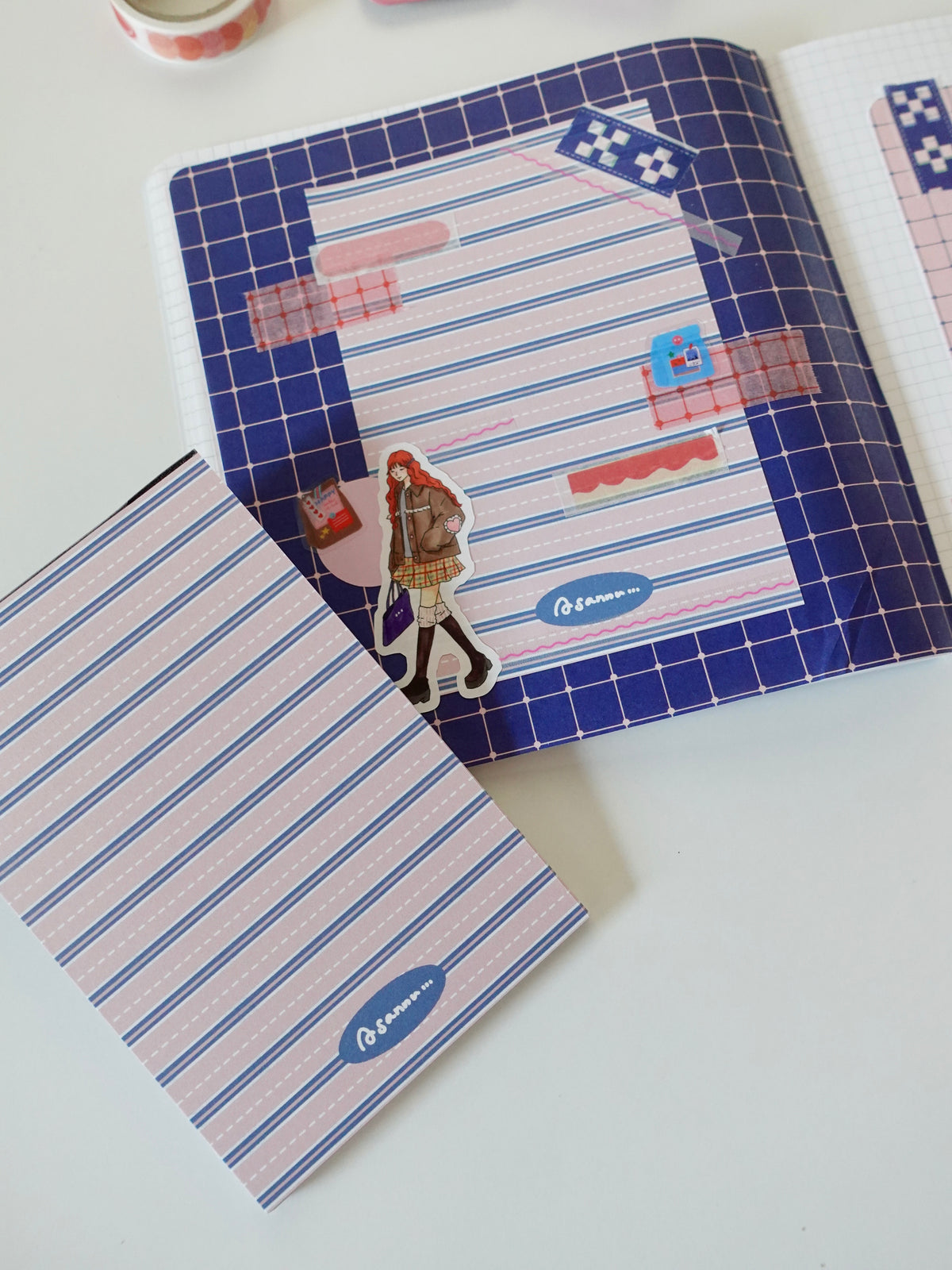Notepad - Dusty pink stripes