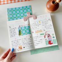Masking sheet - green&amp;blue minsa pattern