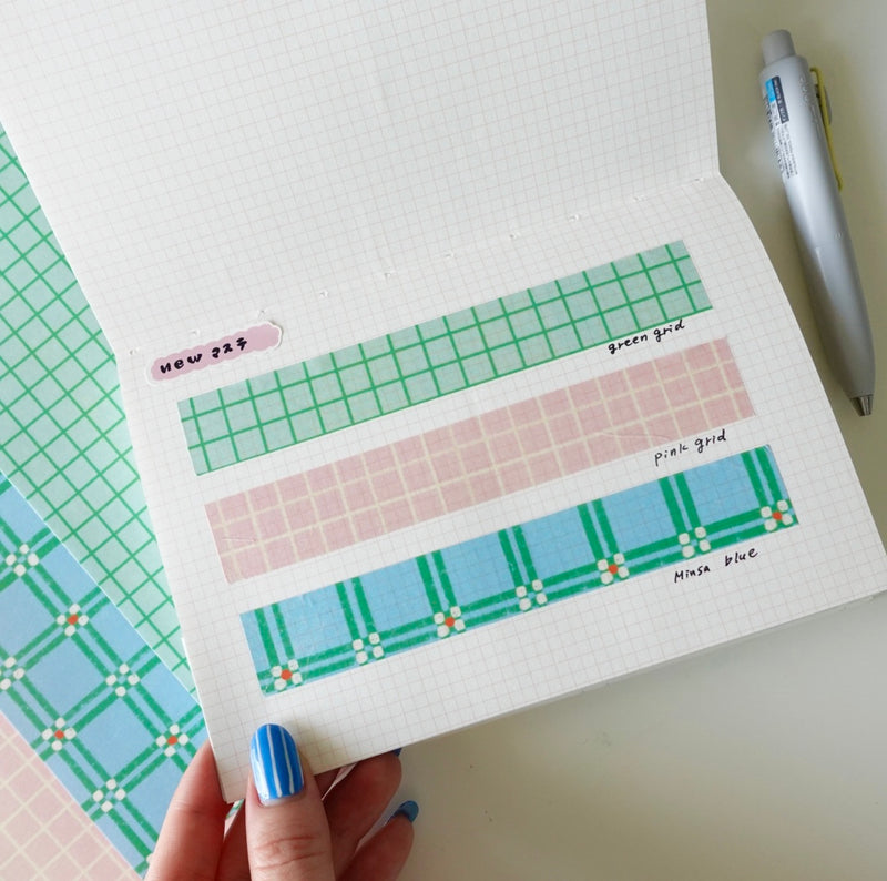 Masking sheet - pink grid