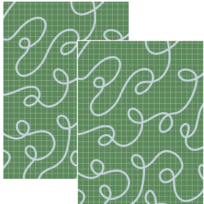 Design Paper - kuru-kuru dark green