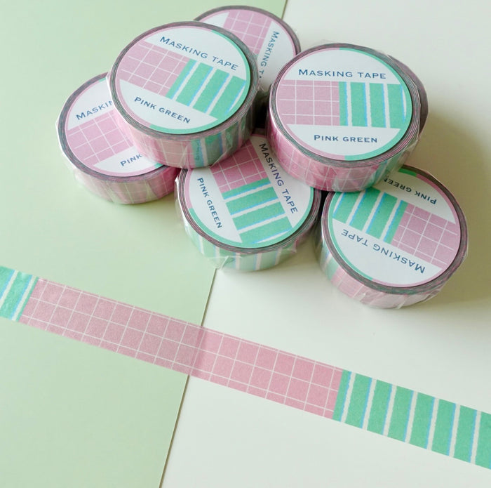Masking tape - Pink green