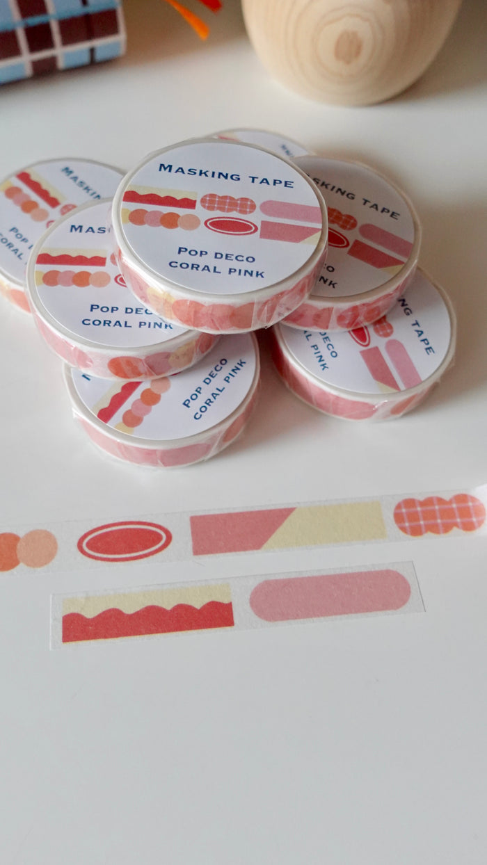 Masking tape - Pop deco coral pink