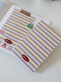 Notepad - butter yellow stripes