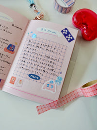 Masking tape - Pink grid