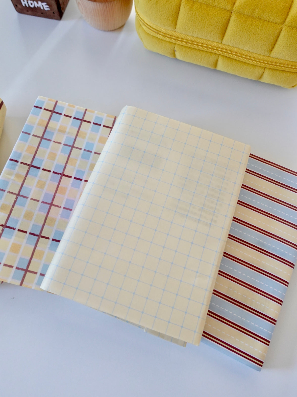 Design Paper - Butter yellow grid