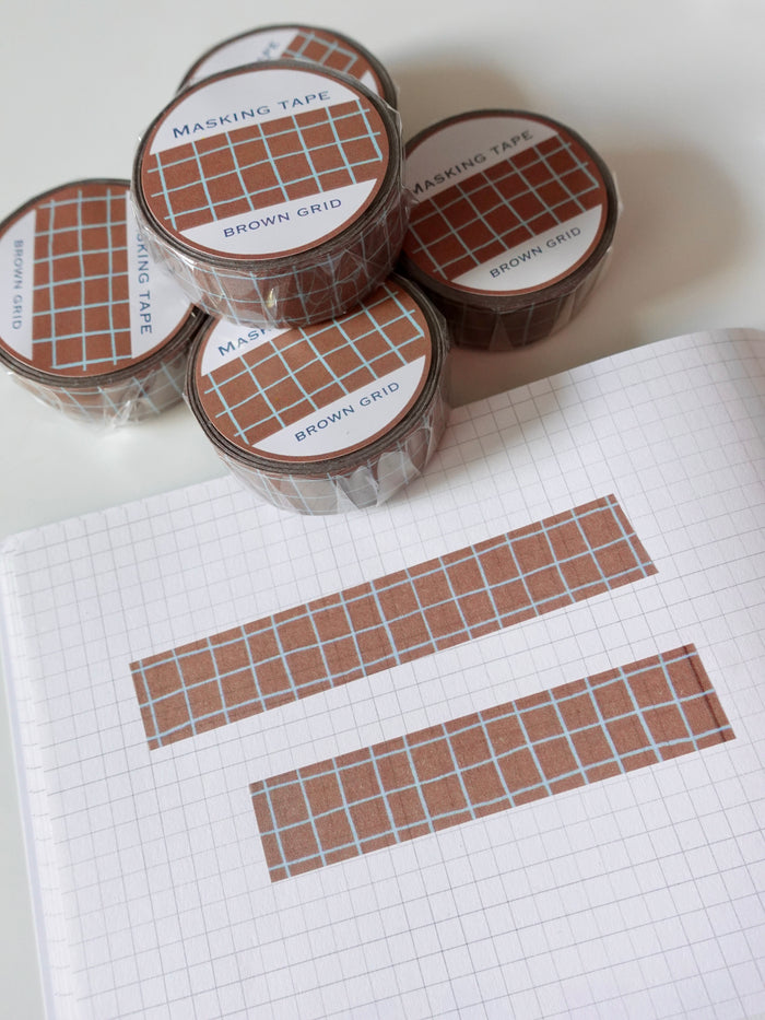 Masking tape - Brown grid