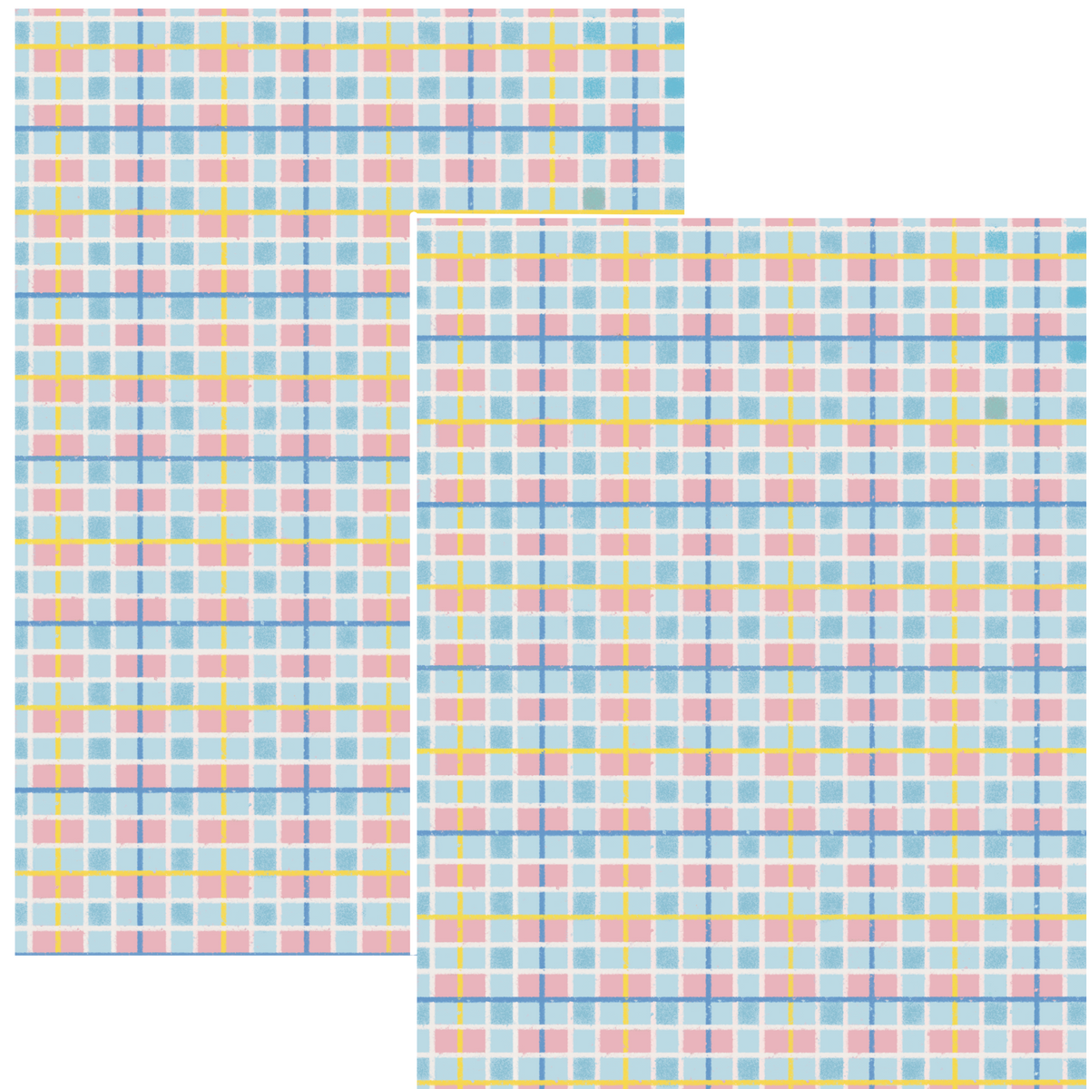 Design Paper - Blossom check pattern